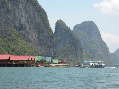 Thailand, Ao Phang-Nga, James Bond Island, Restaurant in Moslem Village 