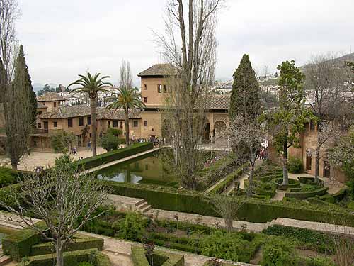 Gärten in der Alhambra von Grenada
