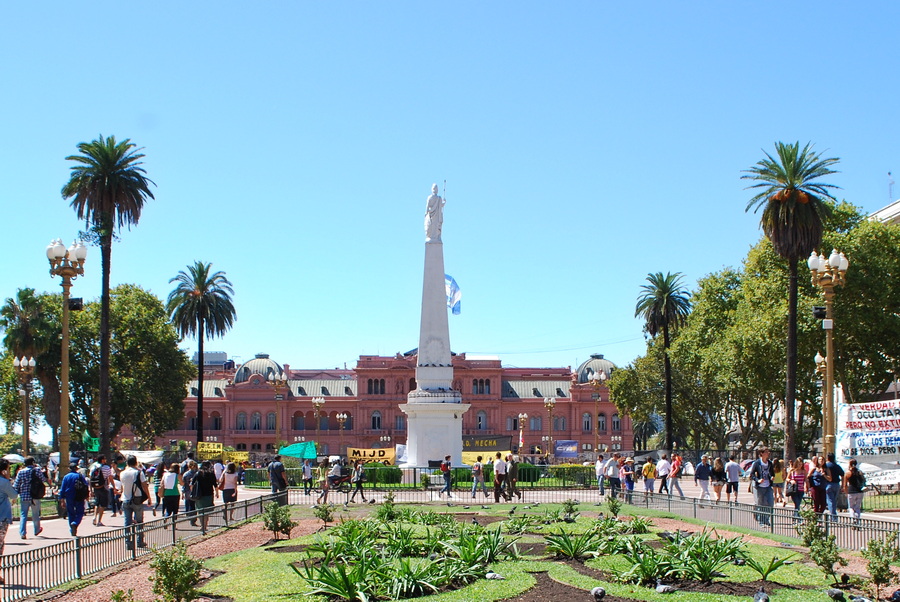 Buenos Aires - Casa Rosada, so heißt der Präsidentenpalast wegen seiner roten Fassade.