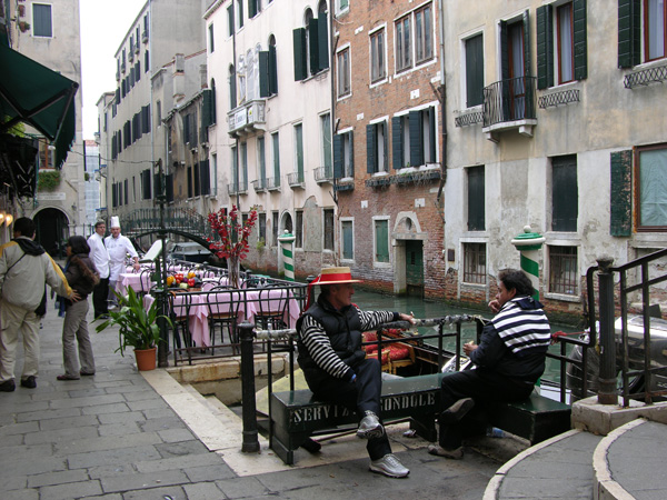 Venedig - Eine Gondelstation